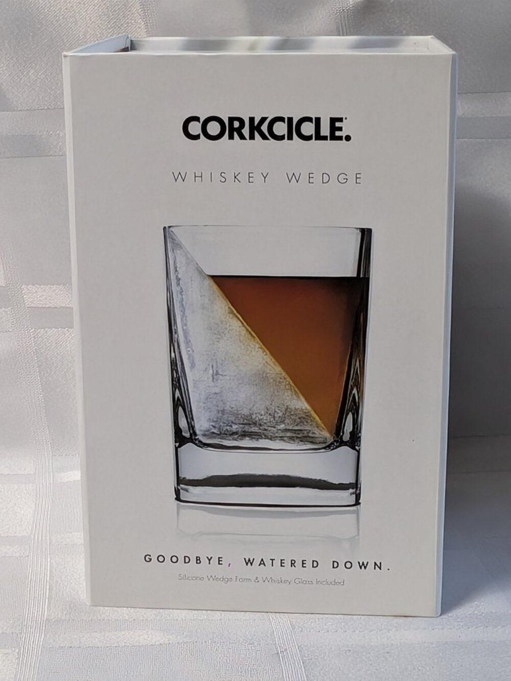 CORKCICLE WHISKEY WEDGE 9 OZ BAR BARWARE DRINK GLASS - GOODBYE WATER DOWN